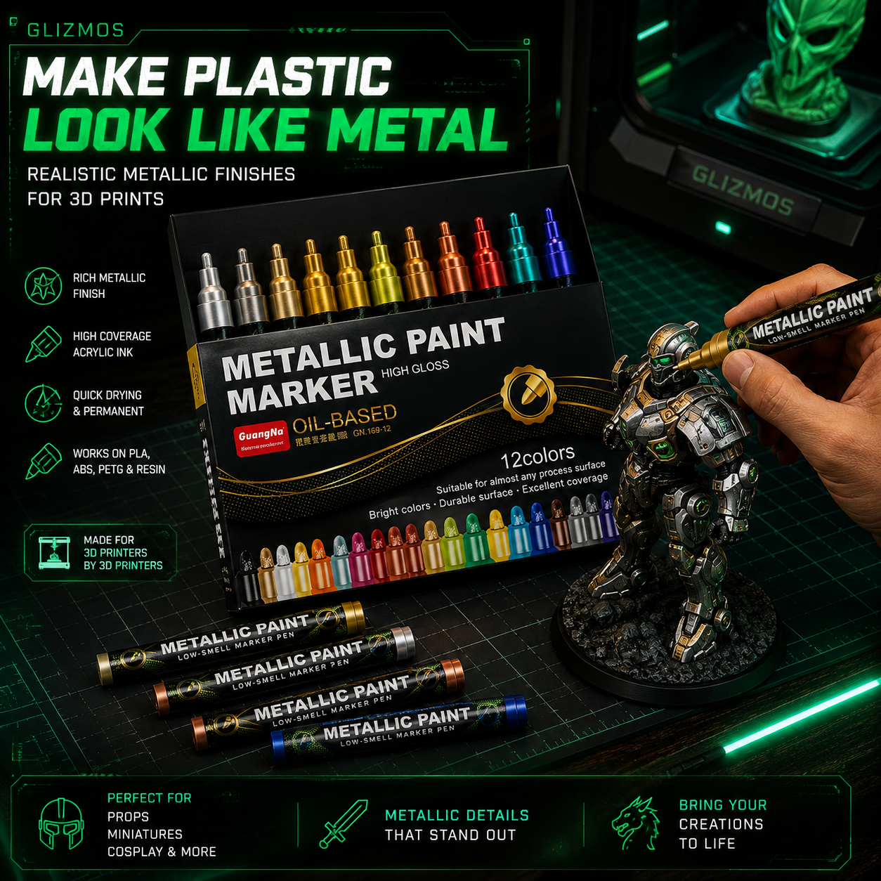 Glizmos MetalForge™ Metallic Markers