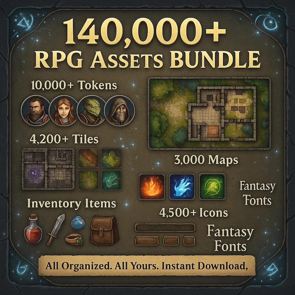 140,000+ RPG Assets Bundle – Elevate Your Tabletop Gaming Experience