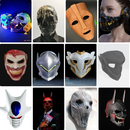 100+ Scary Masks STL Bundle