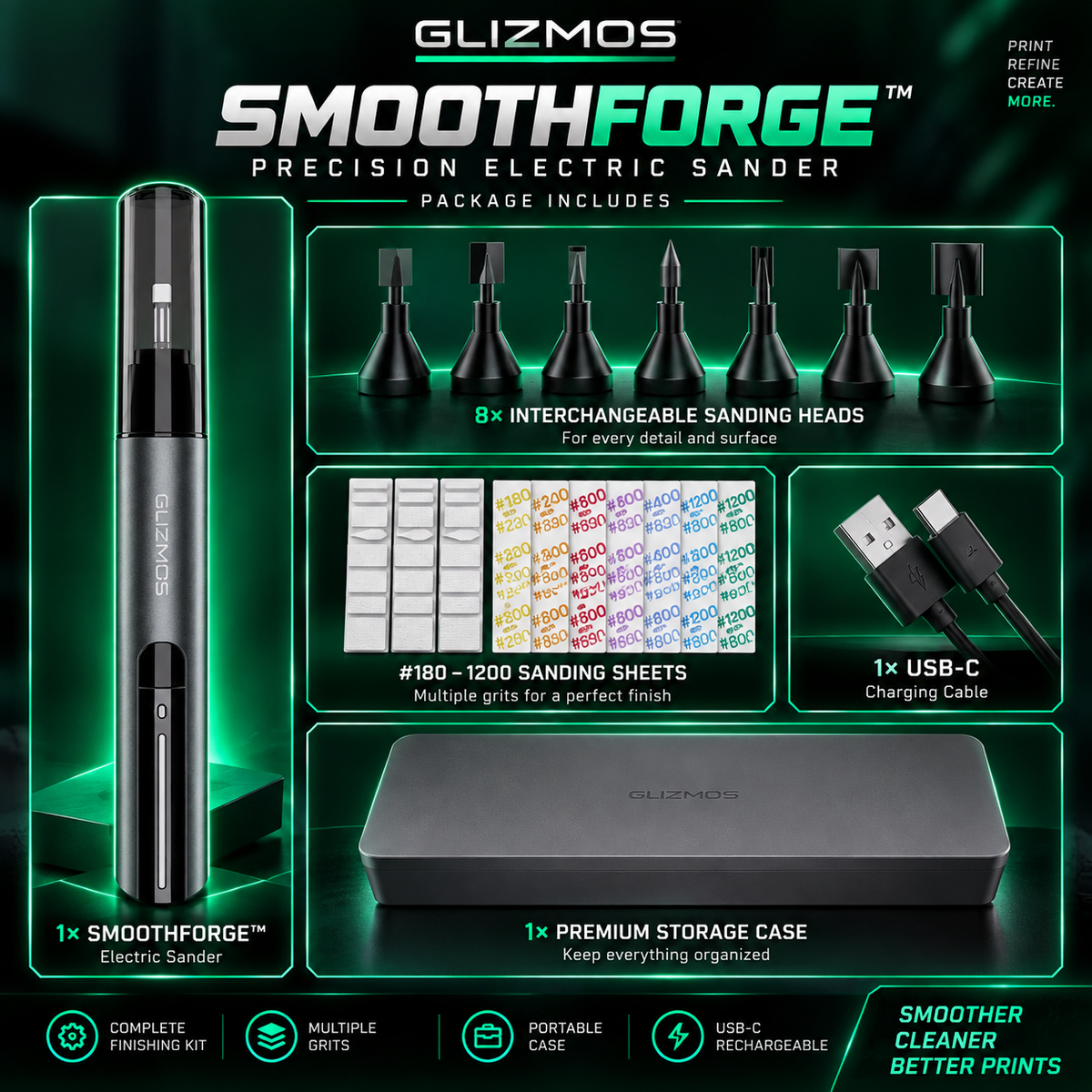 SmoothForge™ Precision Electric Sander