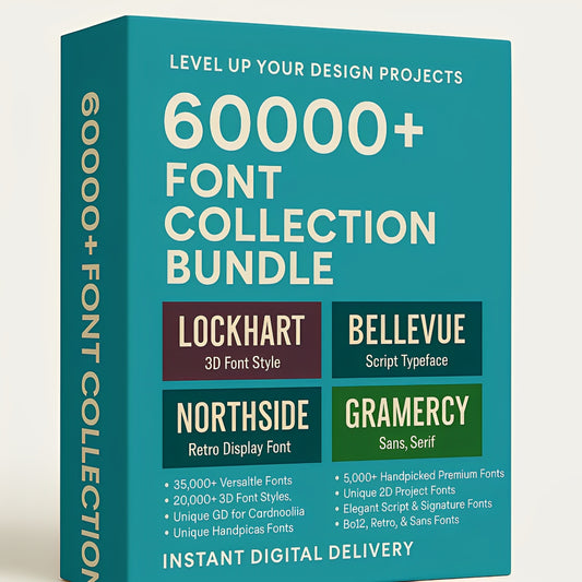 +60,000 Premium Fonts Collection