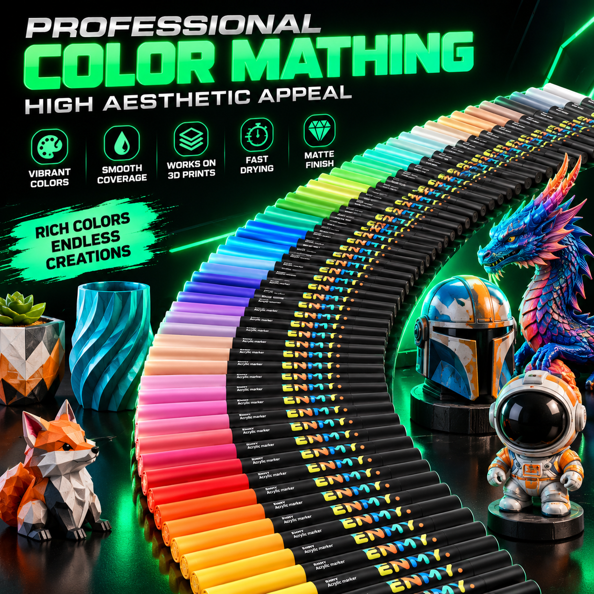 ColorFlow™ Pro — Precision Acrylic Markers