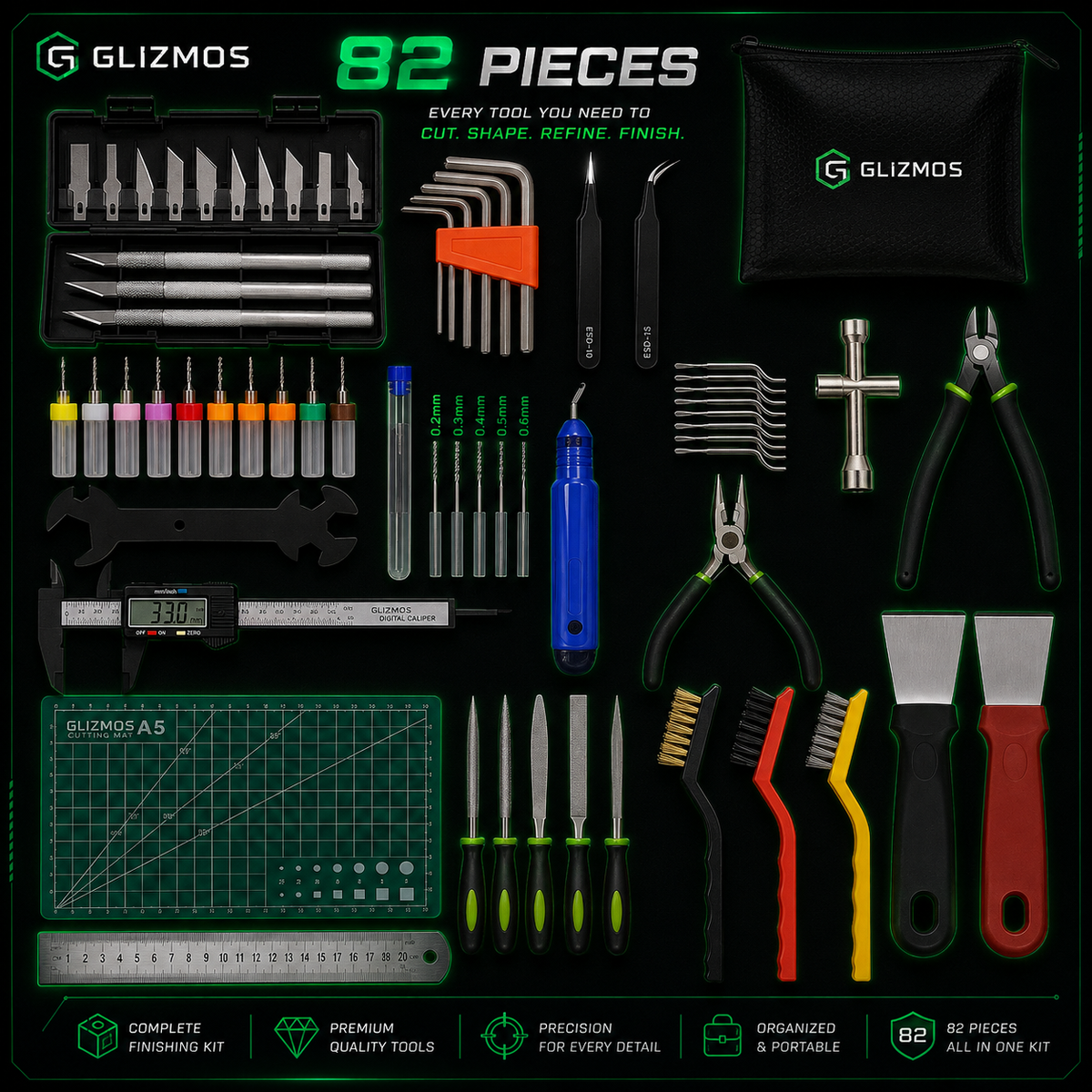 Glizmos FinishForge™ 3D Print Finishing Kit