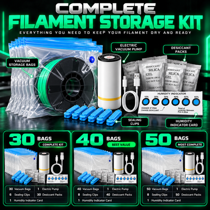 FilamentVault™ Pro — Electric Filament Vacuum Storage Kit