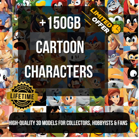 Popular Cartoon Characters 3D STL File Archive