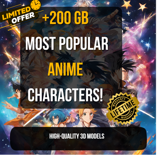 3D Anime Characters STL File Archive