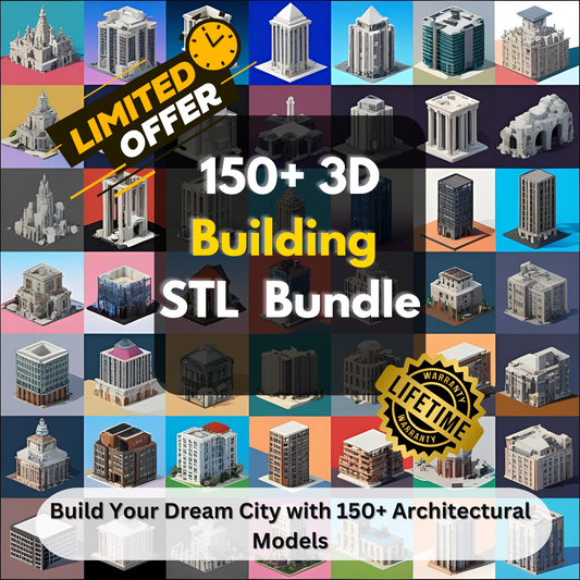 150+ 3D Building STL Design Mega Bundle