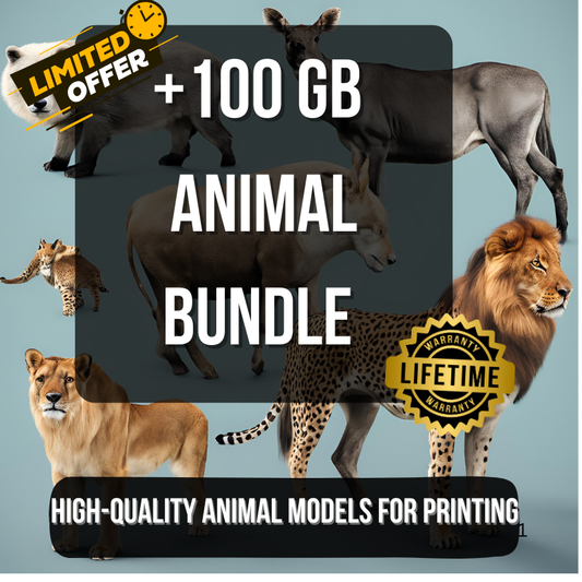 🐾 3D Printer Animal Bundle – From A to Z! 🦁