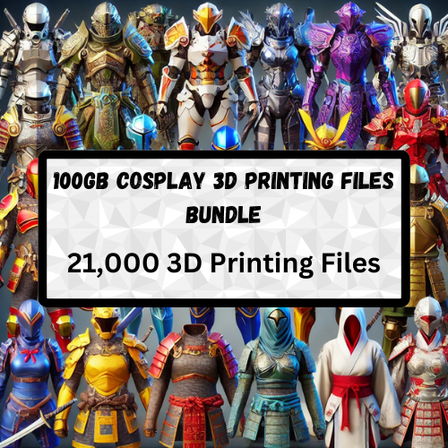 100GB Cosplay 3D Printing Files Bundle