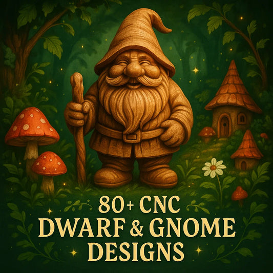 Dwarf & Gnome 3D CNC Router STL Pack
