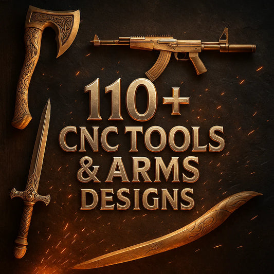 Weapons 3D CNC Router STL Pack