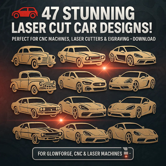 🚗 Ultimate Cars Laser Cut Bundle – 47 Precision Designs