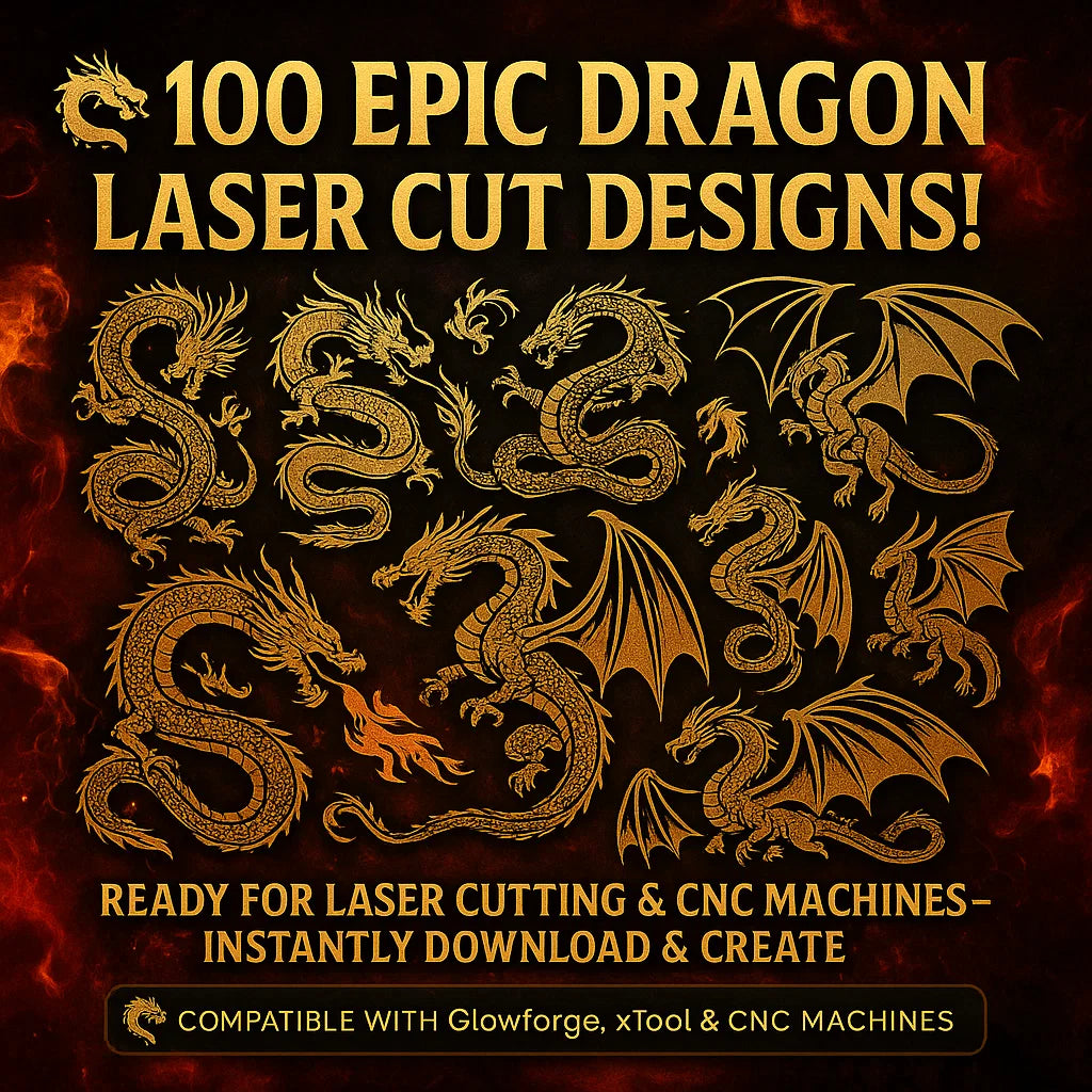 🐉 100 Dragon Laser Cut Designs – Ignite Creativity with Precision