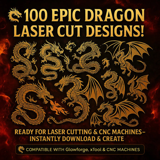 🐉 100 Dragon Laser Cut Designs – Ignite Creativity with Precision