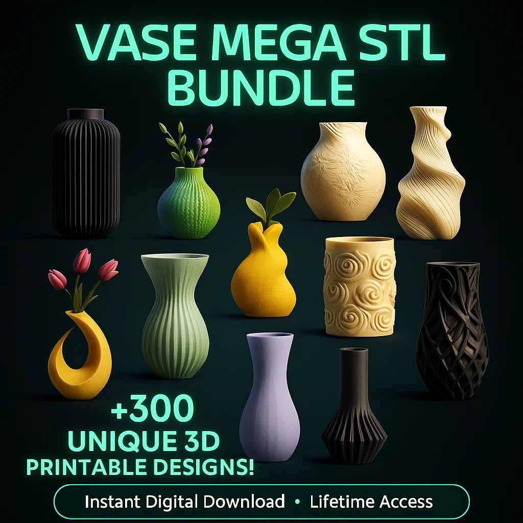 300+ Vase STL Mega Bundle