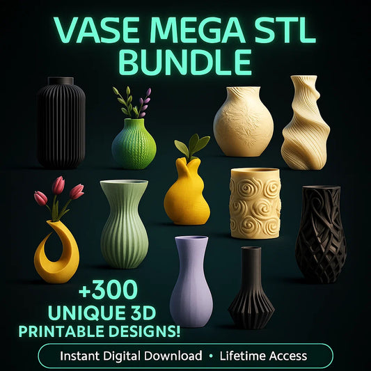 300+ Vase STL Mega Bundle