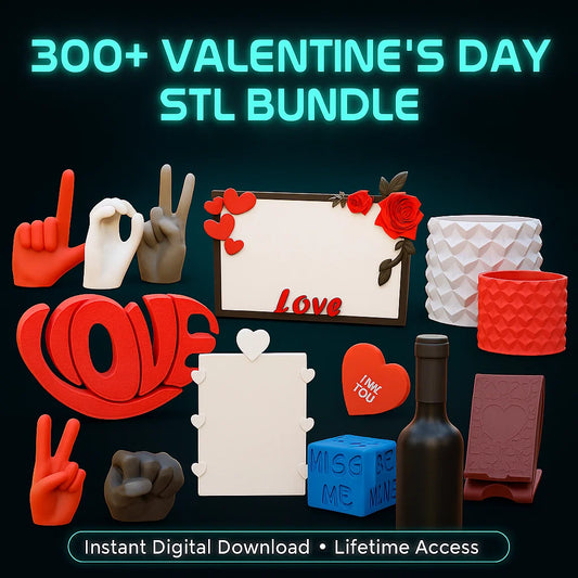 300+ Valentine's Day STL File Collection