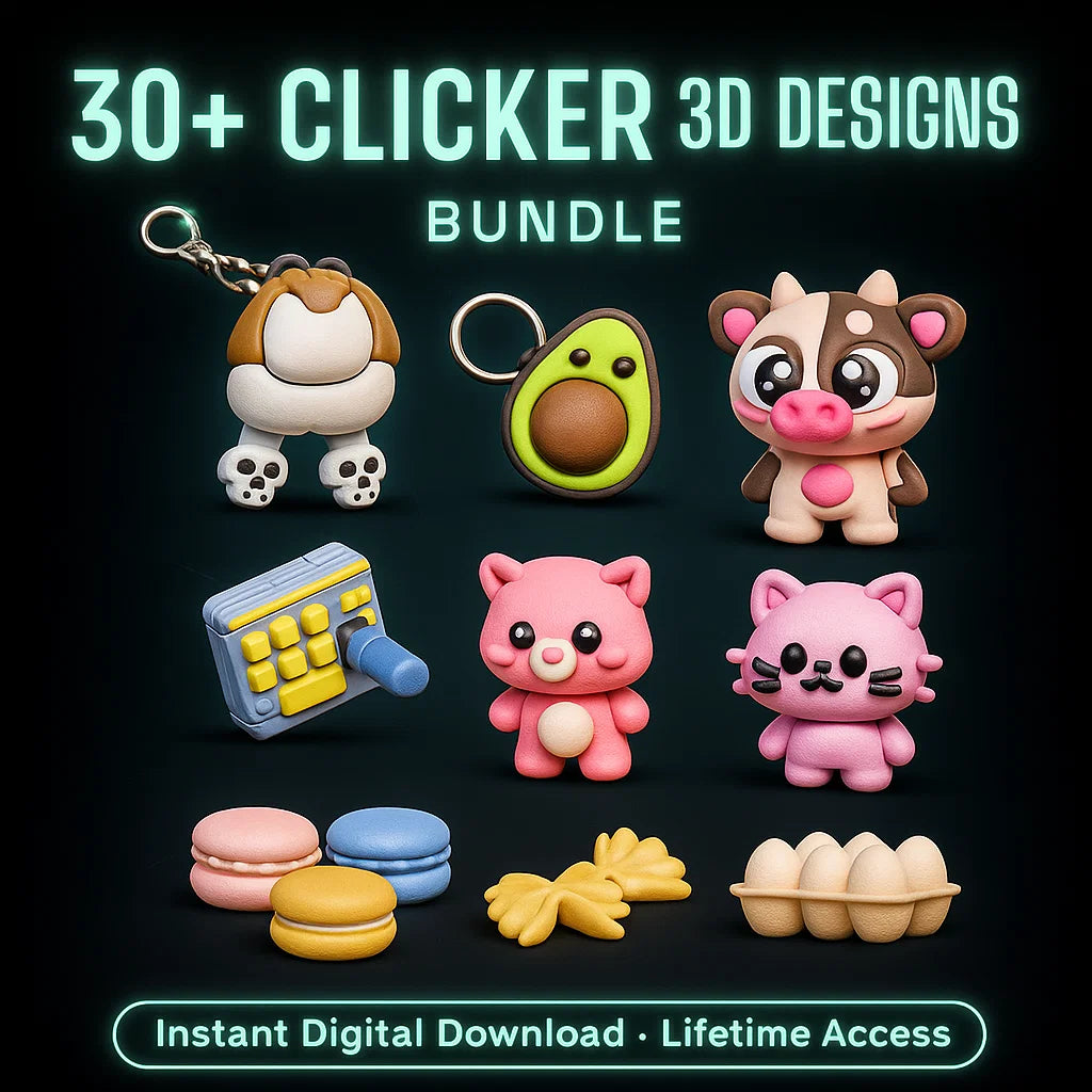 30+ Clicker 3D Designs Mega Bundle