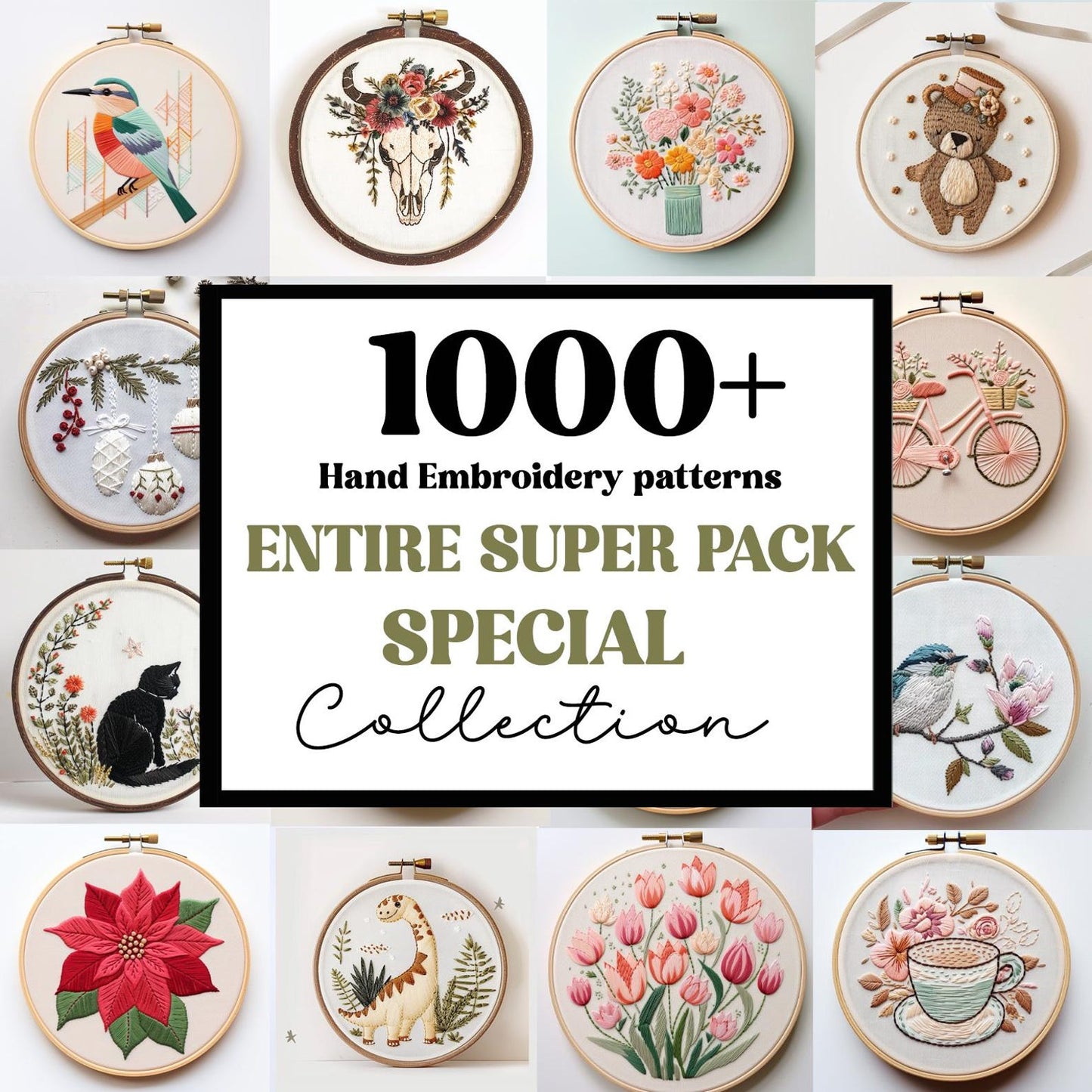 The Ultimate Hand Embroidery Bundle – 1000+ Patterns