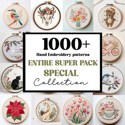 The Ultimate Hand Embroidery Bundle – 1000+ Patterns