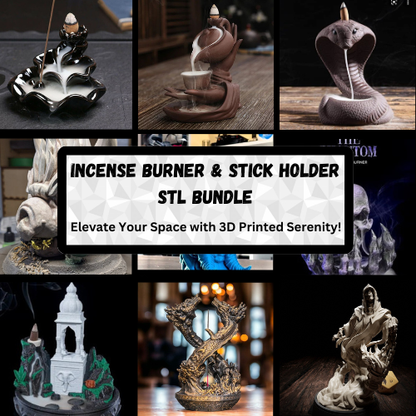 Incense Burner & Stick Holder STL Bundle