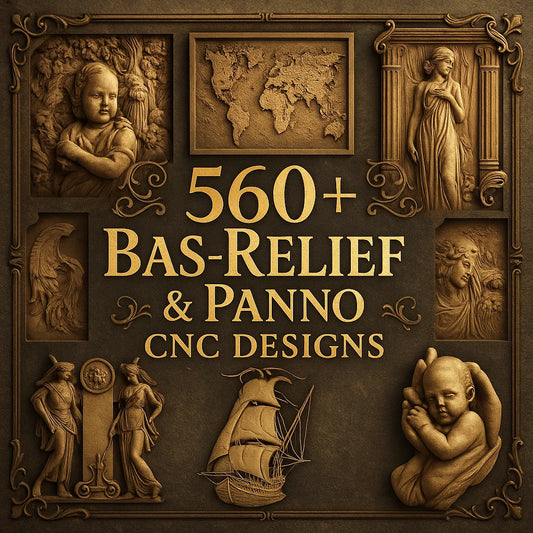 Panno & Bas-Reliefs 3D CNC Router STL Pack: +560 STL Files