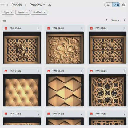 Panels 3D CNC Router STL Pack