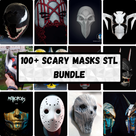 100+ Scary Masks STL Bundle