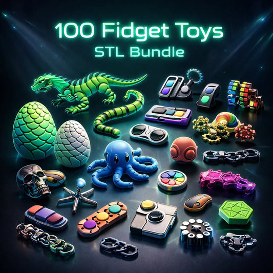 100 Fidget Toys STL Bundle – Satisfying Prints That Sell
